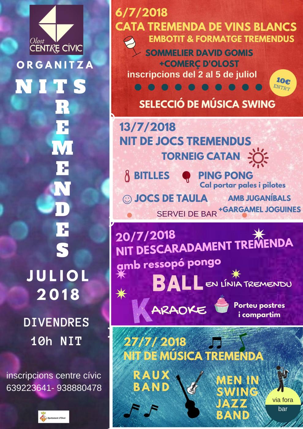 Aquest mes de juliol, tornen les Nits Tremendes al pati del Centre Cívic